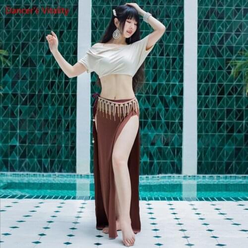 Belly Dance Set Female adult Elegant Top Practice Clothes Suit Temperament Shirt Sexy Training Long Skirt Performance Clothing