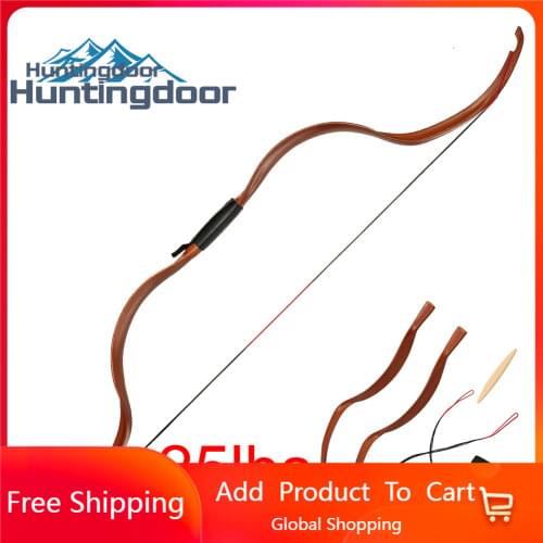 Huntingdoor 126cm Bow Length 25lbs Archery Bow Resin Traditional Recurve Bow for Children Youth Outdoor Sport Archery Hunting