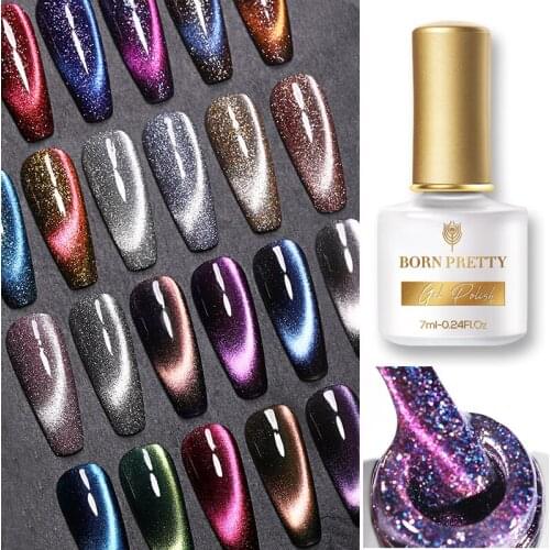 BORN PRETTY Cat Magnetic Gel Nail Polish Soak Off UV LED Shiny Glitter Nails Gel Semi-Permanent Gellack All for Manicure