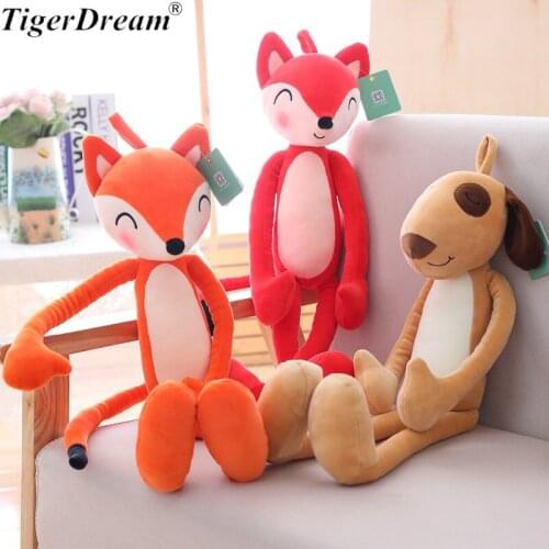 One Piece Cute Fox Dog Toy Baby Soft Doll Cotton Plush Toys High Quality Stuffed Animals Toys Children Birthday Gifts 3 Size
