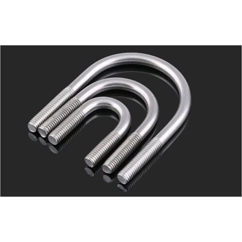 304 stainless steel U shaped bolt U screws M6 M8 M10 M12 U type tube U bolts riding tube hoop