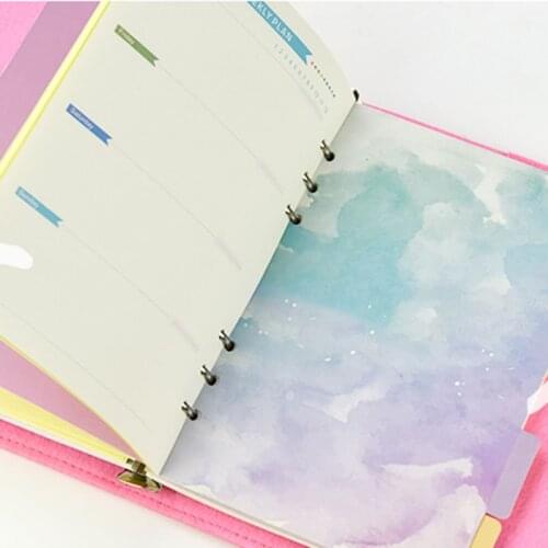 2021 New 1Set Cherry Blossom A5 A6 Loose Leaf Notebook Divider Index Separator Binders
