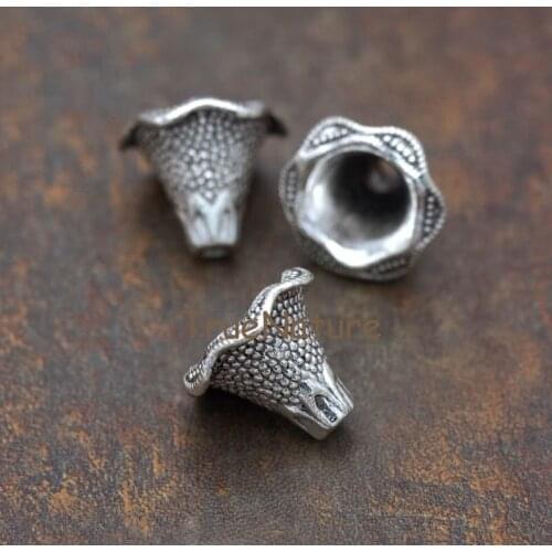 New Morning Glory Flower Beads Cap Copper Petunias Beads Caps For Sari Silk Tassel Pendants In 22*18 mm FC5787