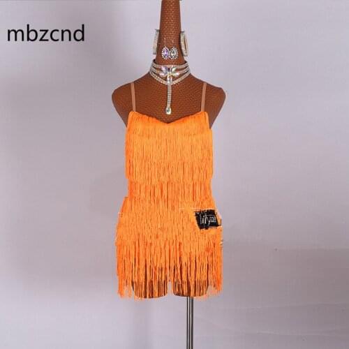 Women Latin Dance Dress Sexy Sleeveless Dynamic Tassel Skirts High-end Custom-made Latin Salsa Cha Cha Stage Costumes