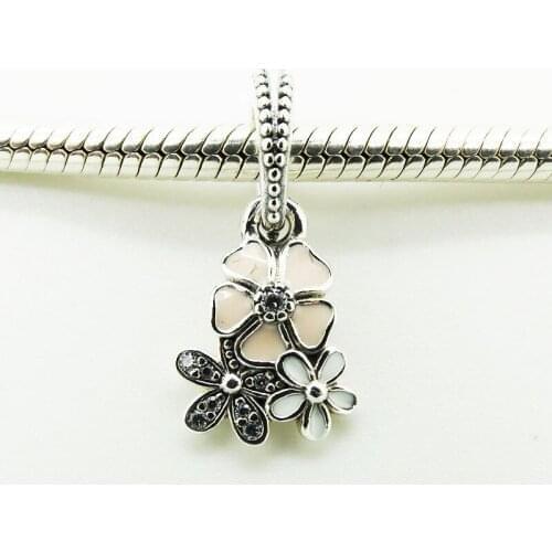 Poetic Blooms Dangle Charms for Jewelry Making Fashion Silver 925 Jewelry DIY Charms for Bracelets Women Jewelry Spring Flowers