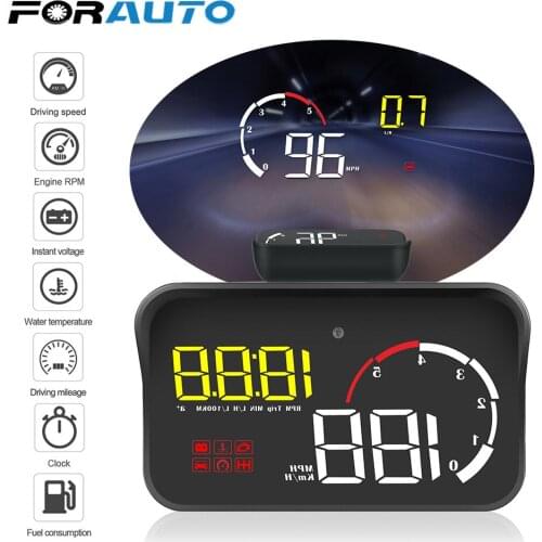 LEEPEE OBD2 Overspeed Warning Driving Safety Universal Car HUD Display Intelligent Alarm System M10 A100 Windshield Projector