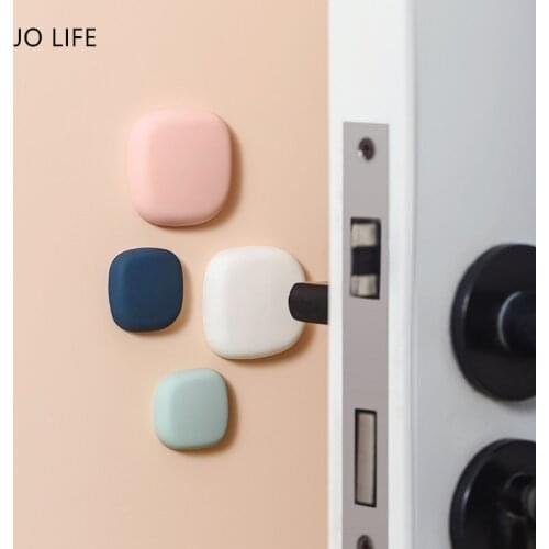 JO LIFE 4PCS/SET Nordic Style Silicone Door Crash Pad Wall Protector Cabinet Bumpers Shockproof Self Adhesive Door Stopper