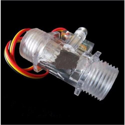 G1/2inch DN15 Transparent Water Flow Meter Flow Meter Hall Flow Sensor Indicator Counter Full Copper Water Flow Sensor