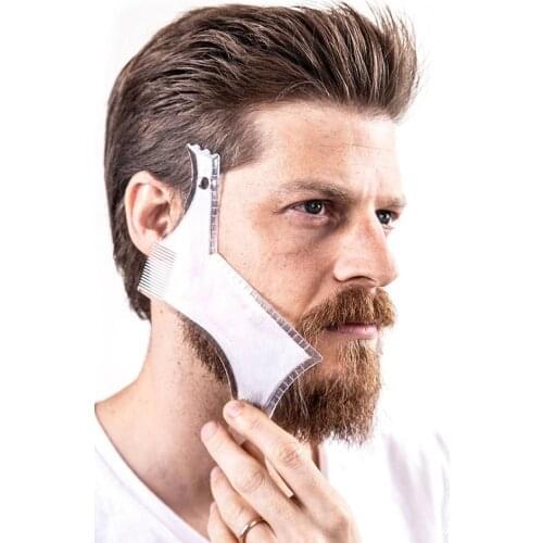 DIY Beard Shaper Pen Plastic Multi-liner Beard Shaper Template Family Men Styling Combs Scissors Shaving Brushes