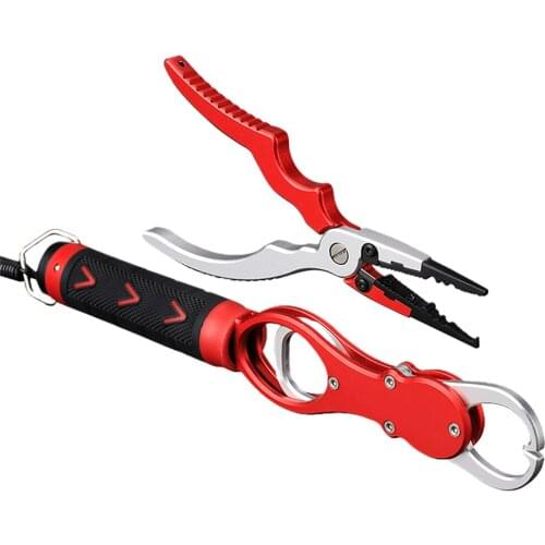 Aluminium Alloy Fishing Pliers Set With Fishing Lip Grip Weight Scale & Sheath Tackles For Fishing Accessories