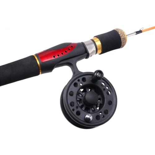 Fishing Pole 65cm Mini Pocket Fishing Rod and Mini Metal Spinning Wheel Travel Fishing Rod Set for Ice Fly Fishing Sea Saltwater
