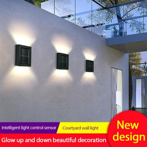 Outdoor Solar Lamps Garden Waterproof Solar Wall Lamp Light Up And Down Garden Decorative Wall Lamp Street Lamps Home Stair Lamp
