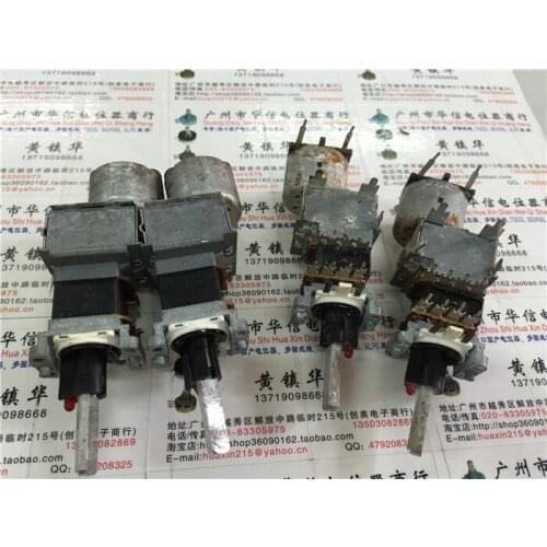 [VK] Used Japan ALPS 18 double motor potentiometer B50K long handle with light long 30MMF switch
