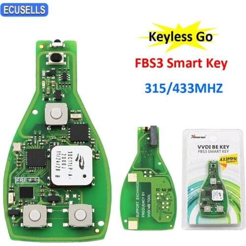Xhorse VVDI Universal FBS3 Keyless Entry FBS3 Smart Car Key 315Mhz 433Mhz For Mercedes Benz W204 W207 With Push Botton Start