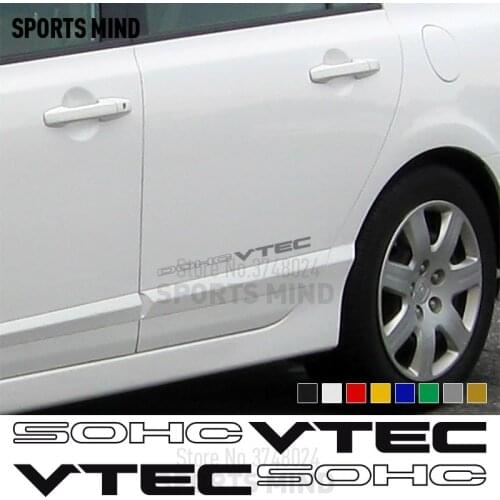 1 Pair SOHC VTEC Vinyl Stickers Decals Automobiles Car Styling For Honda Civic Si Accord JDM Typer Accessories