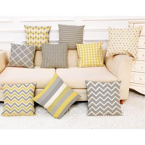 1 Piece Set Of Yellow Wave Pillowcase Pillow Decoration Pillowcase Simple Sofa Pillowcase home Decoration 45x45cm