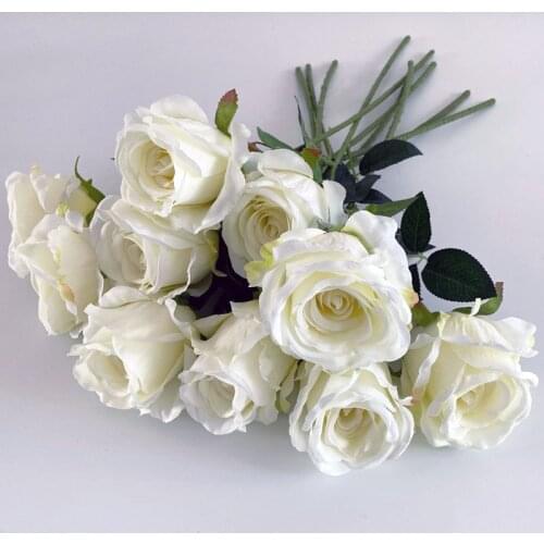5pcs Simulation Rose Flower Silk Flower Indoor Office Decoration Wedding Bouquet Home Vase Artificial Flowers Photography Props