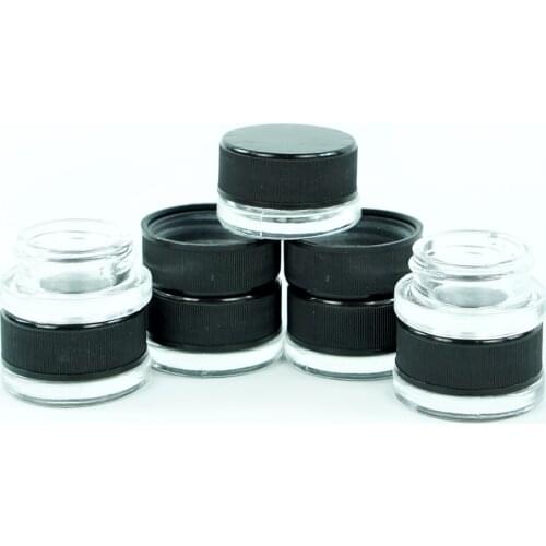 5pcs 9ml Small Glass Jar Wax Oil Storage Jar with Plastic Lid Ointment Storage Box Storage Containers House Use Small Jar