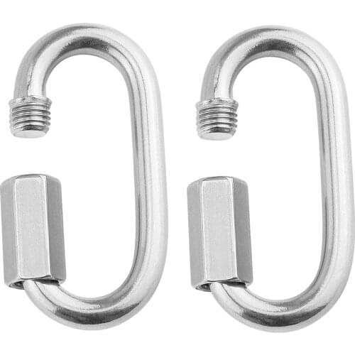 304 Stainless Steel Quick Link Lock Ring Hook Chain Fastener Hook Carabiner