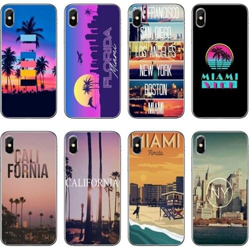 California New york Boston Miami city Case For Samsung Galaxy A71 A70 A60 A51 A50 A41 A40 A31 A30 A20E A21S A12 A10 A7 A5 A3