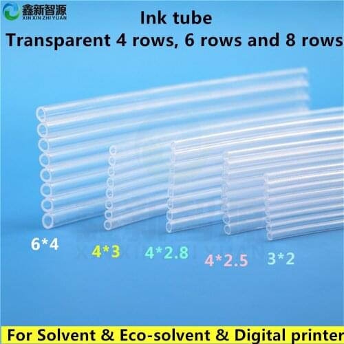 Ink tube 8 lines For CISS 8colorInkjet printer transparent ink pipe 6 rows 4 lines for Mimaki/Roland/Mutoh eco-solvent printer