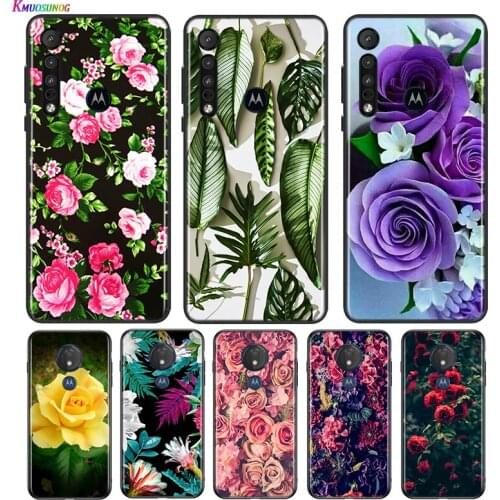 Flowers Floral Rose For Motorola G9 G8 G Stylus Power One Fusion Hyper Edge E7 E6 5G Plus Play Lite Phone Case