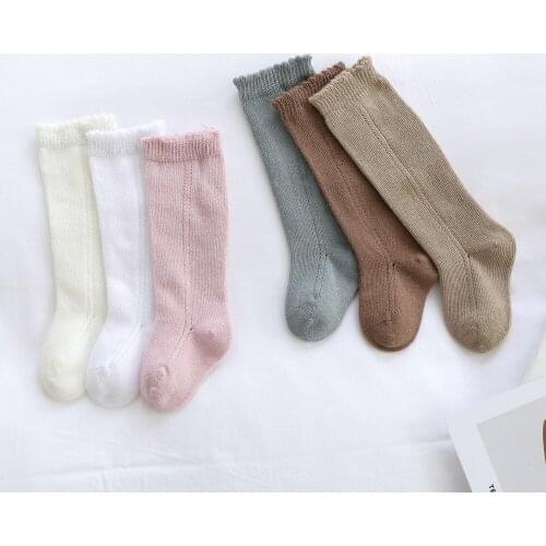 10pair/lot Newborn Long Tube Sock Boneless Children Infant Knee High Princess Mesh Hollow Out Warm Super Soft Baby Knees Socks