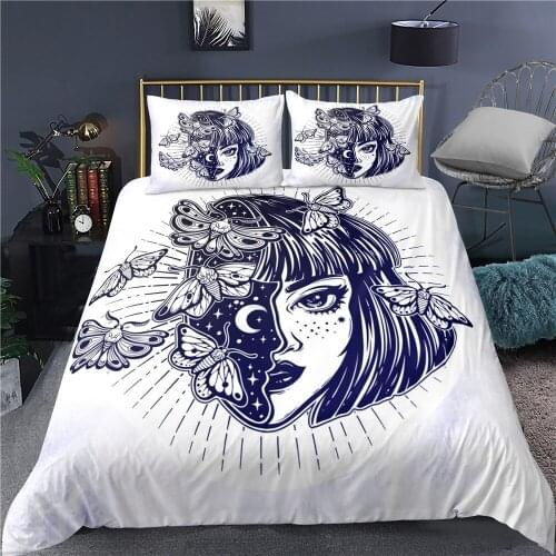2/3 Pieces Blurred Girl Bedding Sets 3D Print Personality Girl Bed Quilt Cover Single Double King Duvet Cover US/EU/AU Cover Set
