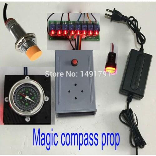Magic compass adventurer escape room game device prop forTakagism get hidden clues via compass to run out real life room escape