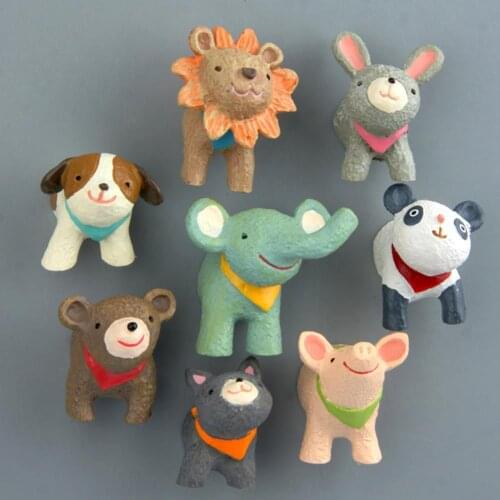 Animal Lion Rabbit Dog Cat Refrigerator Magnetic Sticker Resin Fridge Home Decor