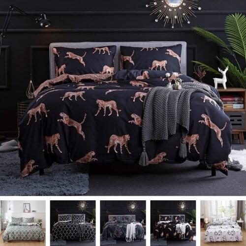 Fashion 2 or 3pcs Bedding Set Simple style Duvet Cover Sets with Zipper Closure 1 Quilt Cover + 1/2 Pillowcases US/EU/AU Size
