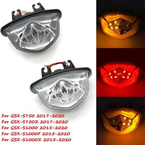 Motorcycle LED Rear Brake TailLight Integrated Turn Signal Light For Suzuki GSXS750 GSXS750Z 17-20 GSXS1000 GSXS1000F/Z 15-20