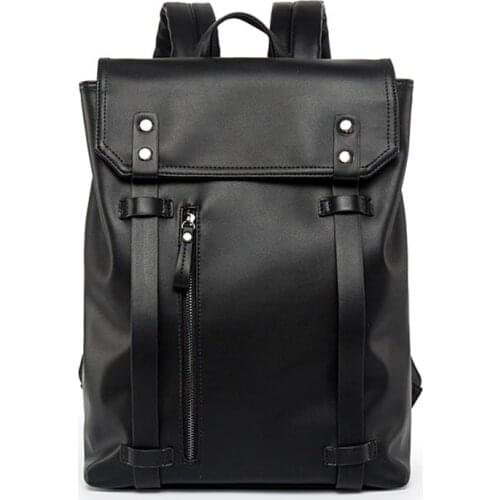 Men Women Thick Leather Backpack Waterproof Travel Backpack Student SchoolbBag Male Laptop Business bagpack mochila Shoulder Bag