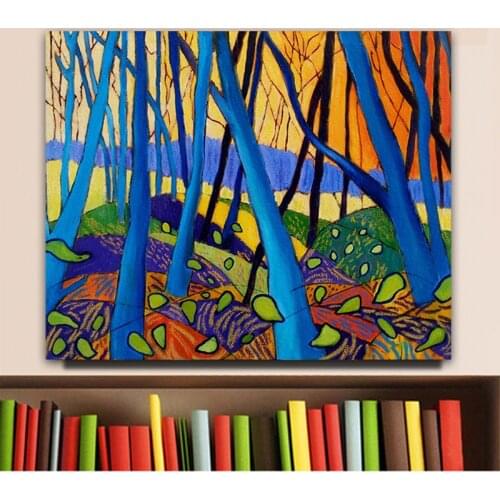 David Hockney Winter Trees Canvas Painting Abstract Modern Posters Prints Wall Art Picture for Living Room Home Decor Cuadros