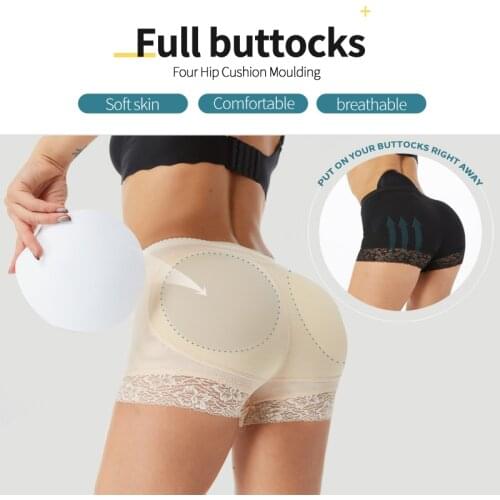 Fake ass Womens Butt Lifter and Hip Enhancer Booty Padded Underwear Panties Body Shaper Seamless Panty Boyshorts Shapewear