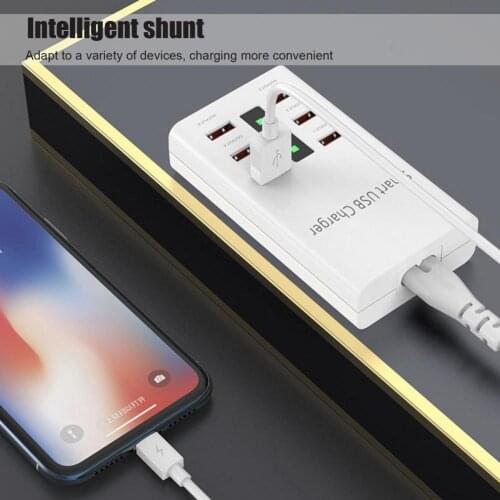 Portable Multi-Port 6 USB Ports Charger Multifunctional Travel Car Charger Desktop Charger Home For Xiaomi Samsung Huawei Phone