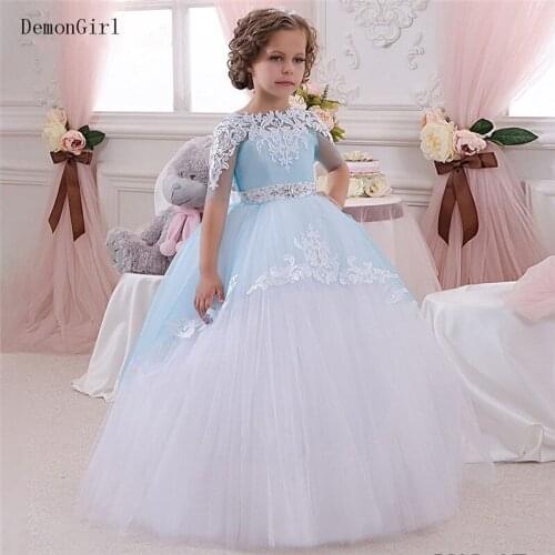 Custom Made Puffy Girls Communion Dresses Little Princess Celebrate Dress Flower Girl Dresses Vestidos