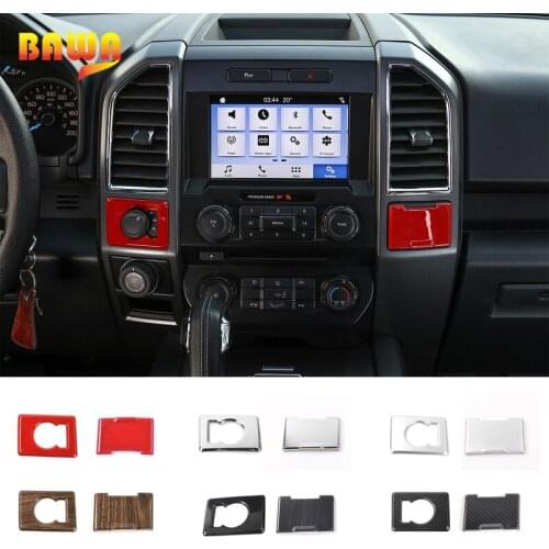 HANGUP 4WD System Adjust Switch Button Electrical Socket Power Supply Panel Decoration Cover For Ford F150 2015 Up Car Styling