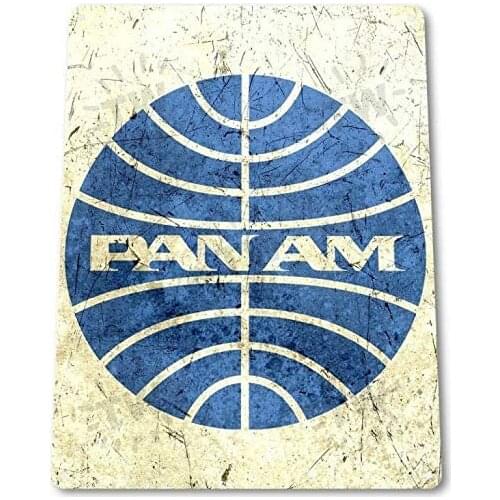 Pan soy americano logotipo Jet Retro aspecto Vintage Arte de la pared de Metal signo 8x12in