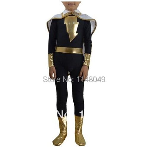 Traditional Black Captain Superhero Halloween Costume for Children