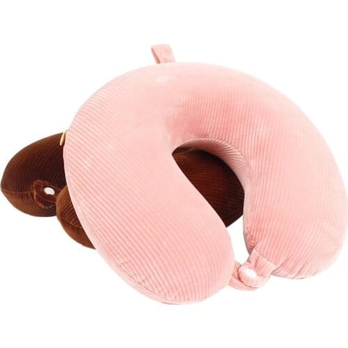 U Shaped Travel Memory Foam Pillow Particles Neck Car Plane Soft And Slow Rebound Cushion Home Outdoor