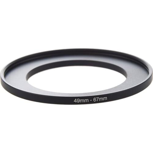 Camera Lens Filter Step Up Ring 49mm-67mm Adapter Black