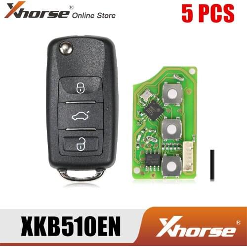Xhorse XKB510EN Universal Remote Key B5 Type 3 Buttons English Version 5pcs/lot