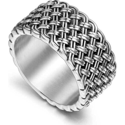 SHQIYAY Vintage Punk Finger Rings 316L Stainless Steel Weave Fashion Jewelry High Quality Accessories Gift 710