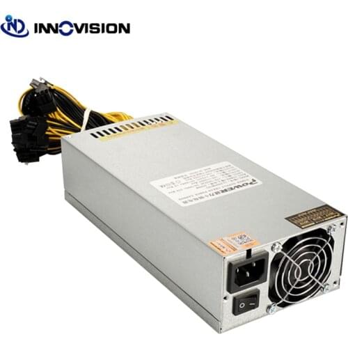 High efficiency Block Chain 2500W 2400W high-power computer power supply gpu server psu 10x6pin cable