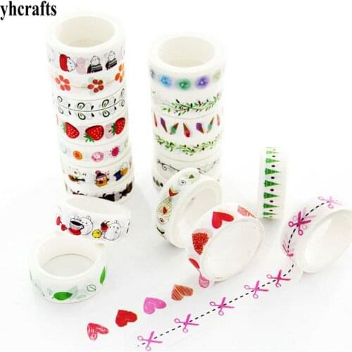 10 Rolls/Lot Japanese paper cartoon tape Craft material Scrapbooking kit Creative activity items DIY tools DIY bottle ablum OEM