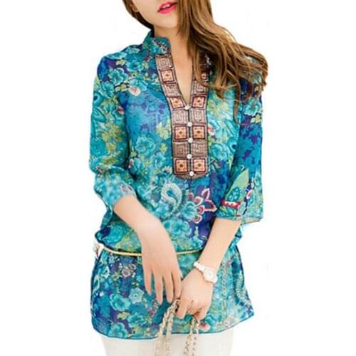T-shirt Women Fashion Summer Korean Style Ethnic Loose Chiffon Blouse Beautiful Girl T-shirt Womens Wear 2021