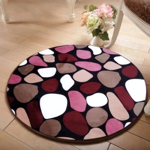 1PC Soft Absorbent Bathroom Mats Microfiber Non-slip Bath Rugs Mat Round Doormat Floor Mat Rugs For Kitchen Living Room Bedroom