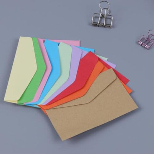 10pcs/lot 14 models Candy Colors Blank Mini Envelopes Gift Envelopes for Invitation Gift bags