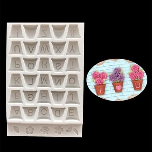 13*8.5*1CM DIY Sugar Craft Cake Vintage Petal Letters Cake Silicone Mold Fondant Mold Cake Decorating Tools Gum Paste Mold